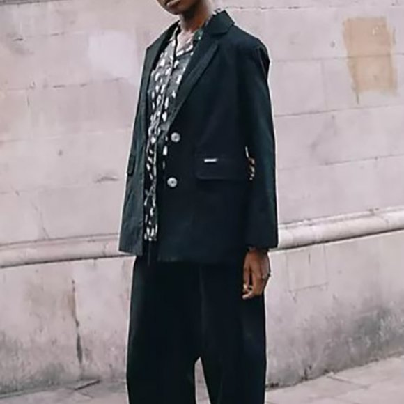 Labelrail x Notion unisex oversized casual blazer in black S - Picture 3 of 3
